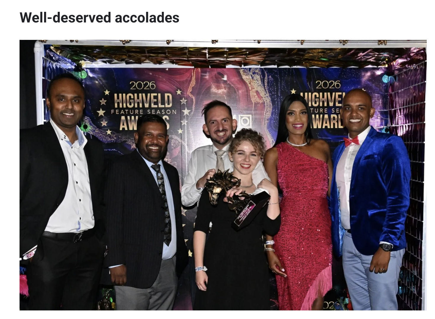 Well-deserved accolades